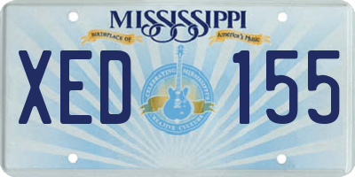 MS license plate XED155