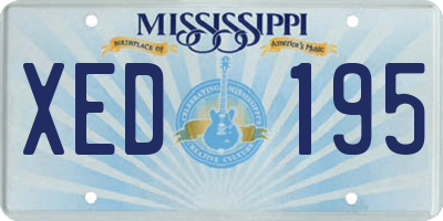 MS license plate XED195