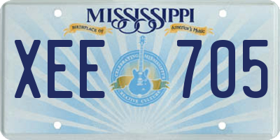 MS license plate XEE705