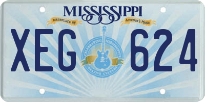 MS license plate XEG624