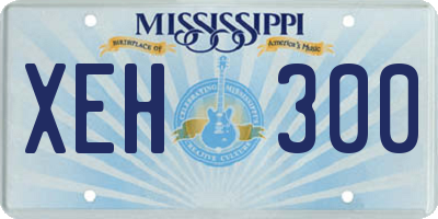 MS license plate XEH300