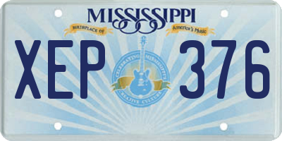 MS license plate XEP376