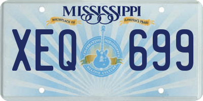 MS license plate XEQ699