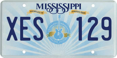 MS license plate XES129