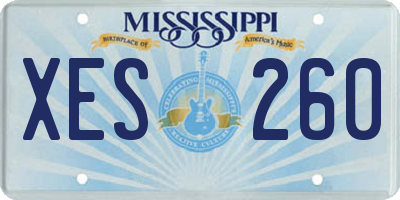 MS license plate XES260