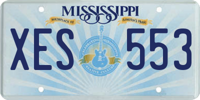 MS license plate XES553