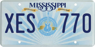 MS license plate XES770