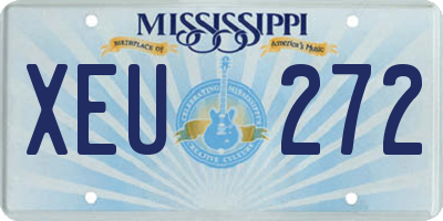 MS license plate XEU272