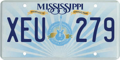 MS license plate XEU279