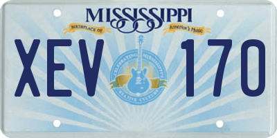 MS license plate XEV170