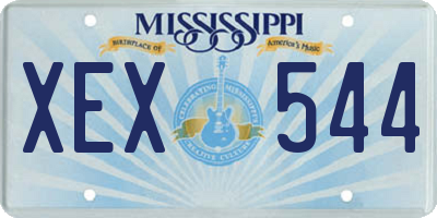 MS license plate XEX544