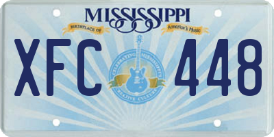 MS license plate XFC448