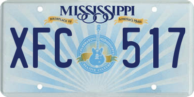 MS license plate XFC517