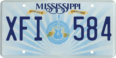 MS license plate XFI584