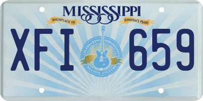 MS license plate XFI659
