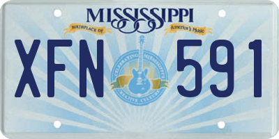 MS license plate XFN591