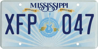 MS license plate XFP047