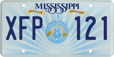 MS license plate XFP121