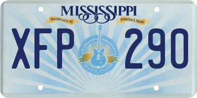 MS license plate XFP290