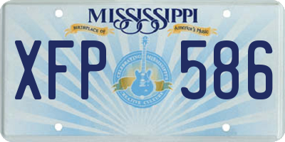 MS license plate XFP586
