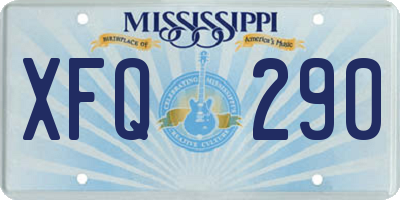 MS license plate XFQ290