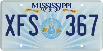 MS license plate XFS367