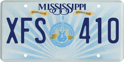 MS license plate XFS410