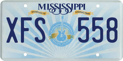 MS license plate XFS558