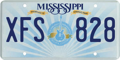 MS license plate XFS828