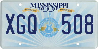 MS license plate XGQ508