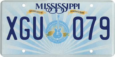 MS license plate XGU079