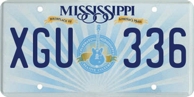 MS license plate XGU336