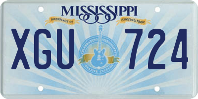 MS license plate XGU724