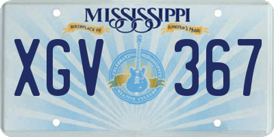 MS license plate XGV367