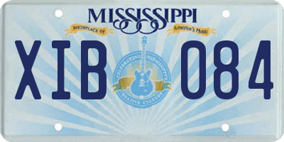 MS license plate XIB084