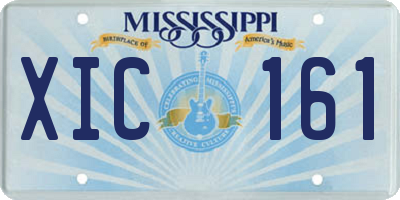 MS license plate XIC161