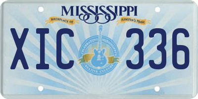MS license plate XIC336