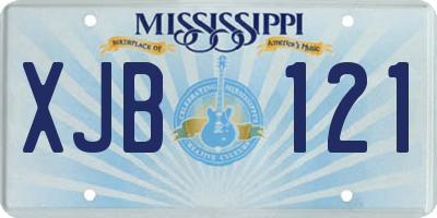 MS license plate XJB121