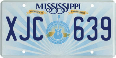 MS license plate XJC639