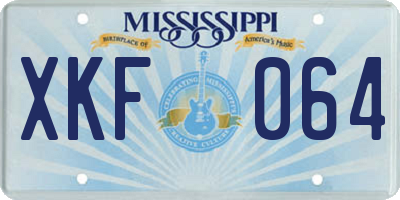 MS license plate XKF064