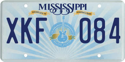 MS license plate XKF084