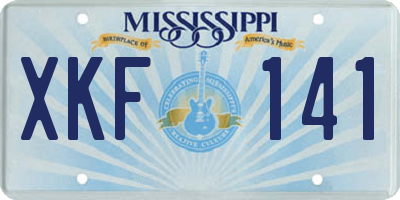 MS license plate XKF141