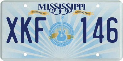 MS license plate XKF146