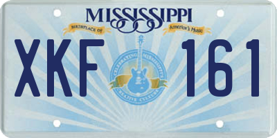 MS license plate XKF161