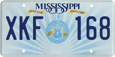 MS license plate XKF168
