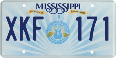 MS license plate XKF171
