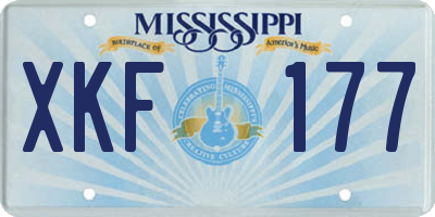 MS license plate XKF177
