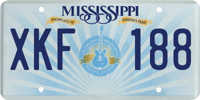 MS license plate XKF188