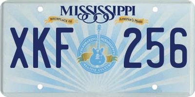 MS license plate XKF256