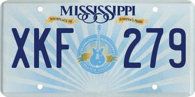 MS license plate XKF279